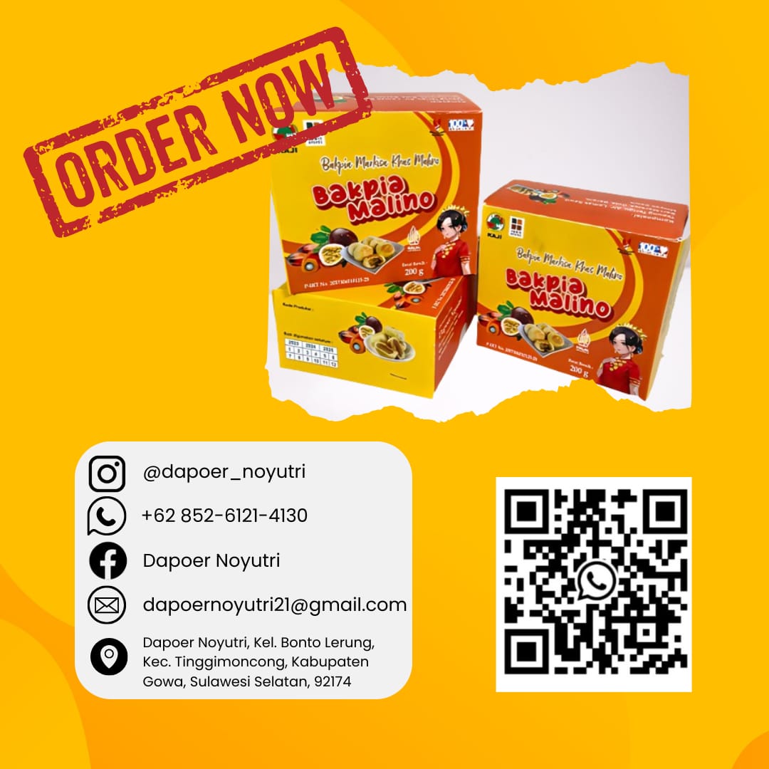 Kontak pemesanan Bakpia Malino via WhatsApp untuk area Gowa dan Makassar